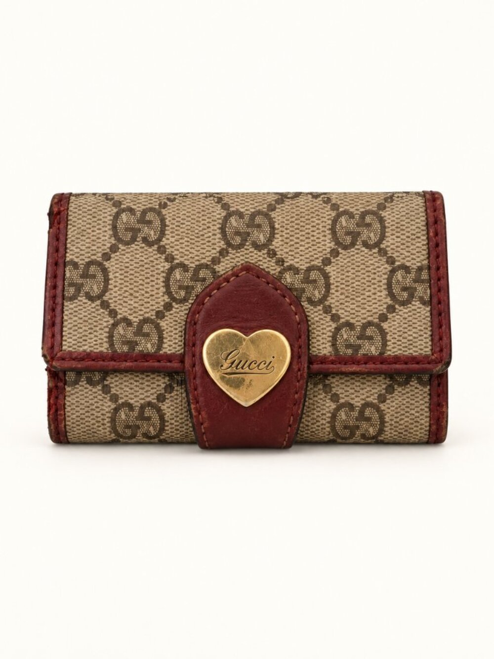 Gucci GG Canvas Lovely Heart 6-Key Holder